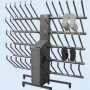 One Side Footwear Dryer with Arms Direct Up