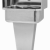 Pedestal Sink with Single Foot Pedal and Side Splashes