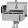 Wall Mount Sink with Double Knee Valve and Side Splashes