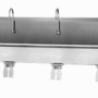 5 Person Wall Mount Sink with Double Knee Valve