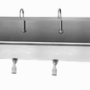 6 Person Wall Mount Sink with Single Knee Valve