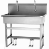 2 Person Floor Mount Sink with Double Foot Pedal