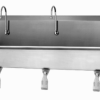 3 Person Wall Mount Sink with Single Knee Valve
