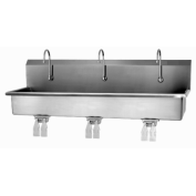 3 Person Wall Mount Sink with Double Knee Valve