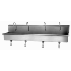 4 Person Wall Mount Sink with Single Knee Valve
