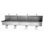 4 Person Wall Mount Sink with Double Knee Valve