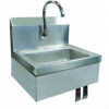 Wall Mount Sink with Double Knee Valve Faucet and Drain