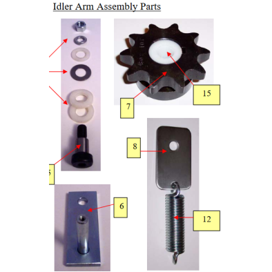 Patty-O-Matic 330A Idler Arm Assembly Parts