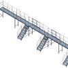 Custom Stainless Steel Crossover With Six Outlet Stairs