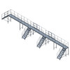 Custom Stainless Steel Crossover With Six Outlet Stairs