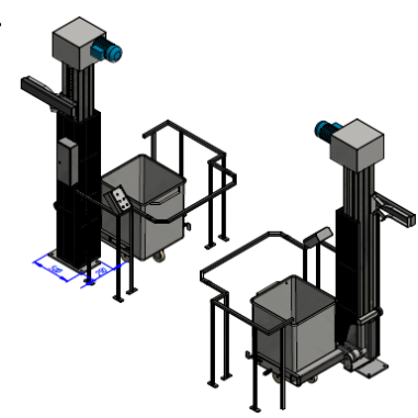 300L Column Tipper for Eurobins
