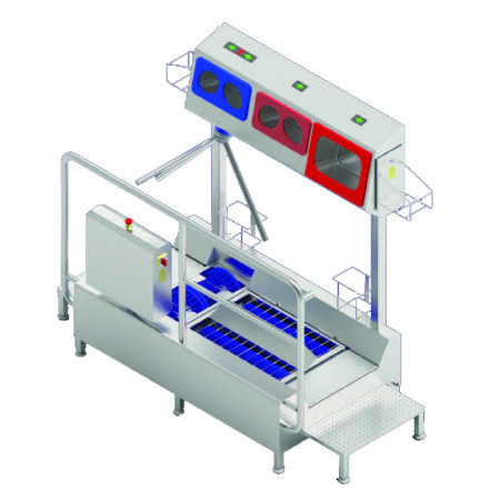 Passage Shoe Washer and Hand Washer Dryer and Disinfectant unit with Access Control