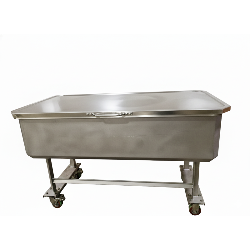 Stainless Steel Meat Storage Tub with Drain