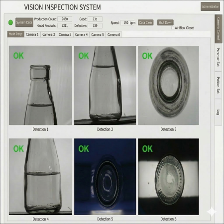 X-Ray Glass and PET Bottle Inspection Machine