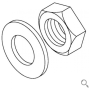 Nut And Washer Kit For The Lower And Upper Shafts 023A, 94700, 301305
