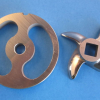 #22 Stainless Meat Grinder Sausage Stuffing Stuffer Kidney Plate & Knife