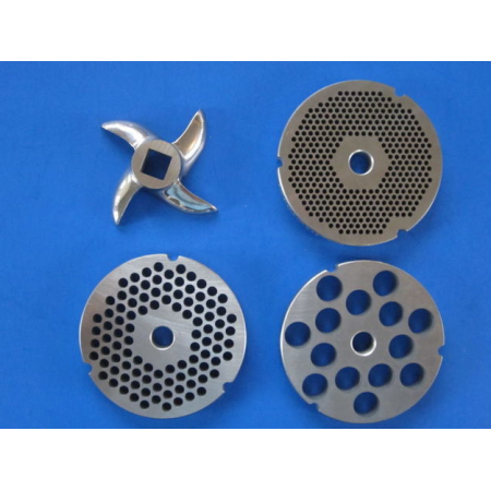 #32 4-pc COMBO SET Meat Grinder Plates & Knife Cutter for Hobart Chop Rite LEM