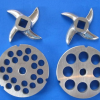 #32 SET Meat Grinder Sausage Stuffing Stuffer (2) Plates (2) knife for Hobart et