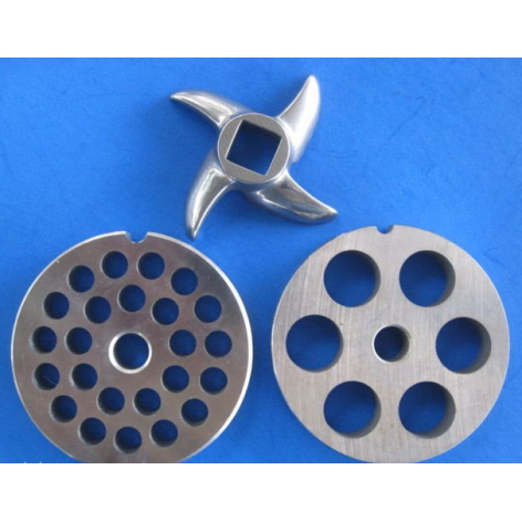 3-pc #12 Meat Grinder plate disc knife 3/16