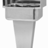 Pedestal Manual Sink with Side Splashes