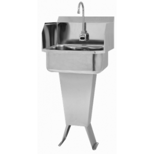 Padestal Sink with Sensor and Side Splashes