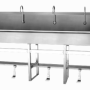 5 Person Floor Mount Sink Single Foot Pedal