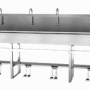 6 Person Floor Mount Sink with Double Foot Pedal