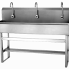 3 Person Floor Mount Sink with Sensor