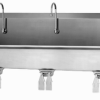 3 Person Wall Mount Sink with Double Knee Valve