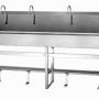 4 Person Floor Mount Sink with Single Foot Pedal