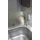 Wall Sink with sensor and soap dispenser.