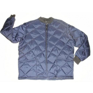 Freezer jacket quilted  zipper close short blue
