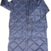 Freezer coat quilted snap close blue
