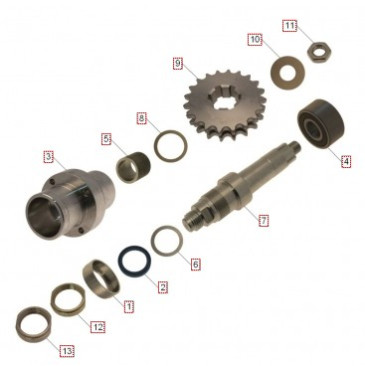 Knife Shaft Exploded View Ruhle SR2 Turbo
