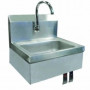 Wall Mount Sink with Double Knee Valve Faucet and Drain