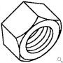 Grind Stone Spindle Nut (Each) LH - M-0677