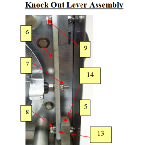 Patty-O-Matic 330A Knock Out Lever Assembly