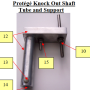 Patty-O-Matic Protege Knock Out Shaft Tube and Support