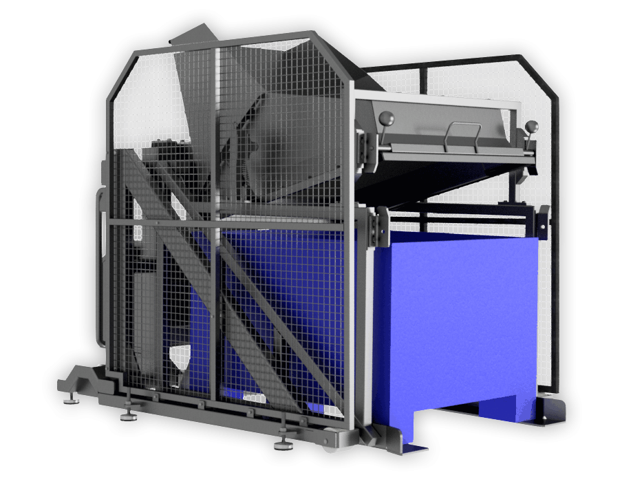 Tipper for Pallboxes With Airtight Discharge