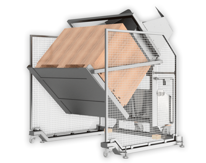 Tipper for Pallboxes and Insulated Containers