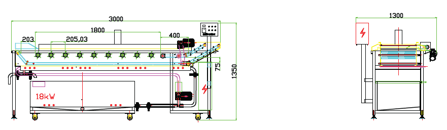 All propeller trawl fryer drawing for chips and fully floating products
